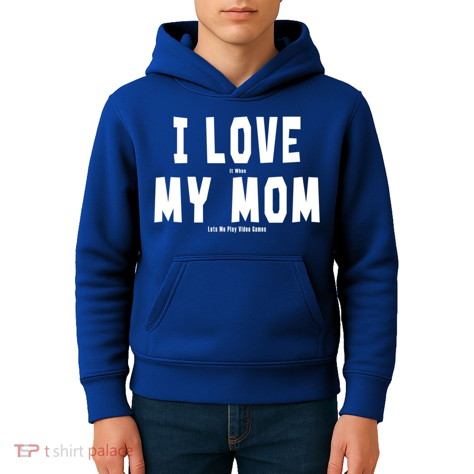 I Love My Mom Funny Sarcastic Video Games Gift Kids Hoodie