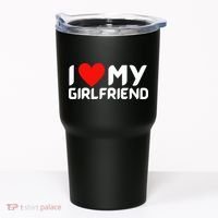 I Love My GF Girlfriend Heart Tumbler thumb 0