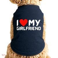 I Love My GF Girlfriend Heart Doggie Tank thumb 0