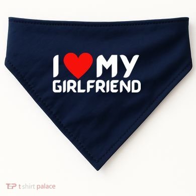 I Love My GF Girlfriend Heart USA-Made Doggie Bandana