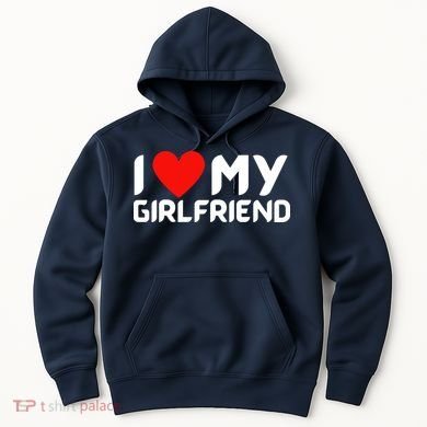 I Love My GF Girlfriend Heart Hoodie