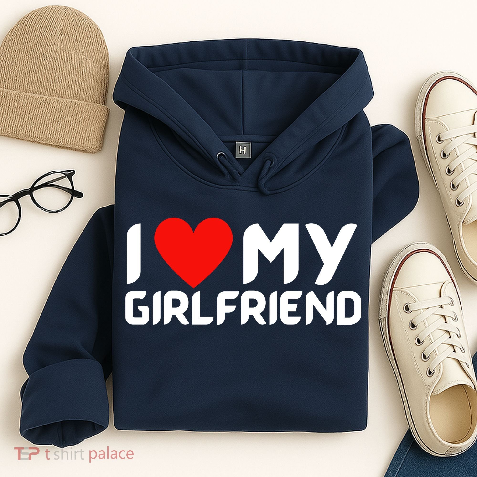 I Love My GF Girlfriend Heart Hoodie