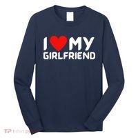 I Love My GF Girlfriend Heart Long Sleeve Shirt thumb 0