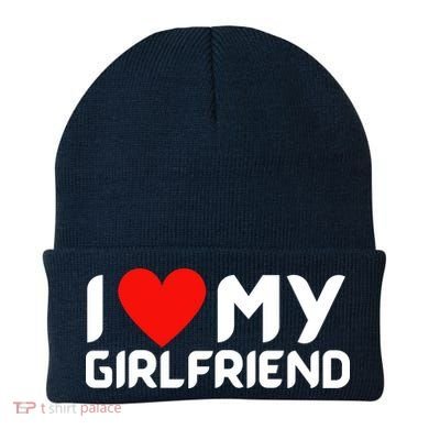 I Love My GF Girlfriend Heart Beanie