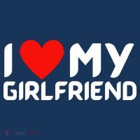 I Love My GF Girlfriend Heart Coaster thumb 2