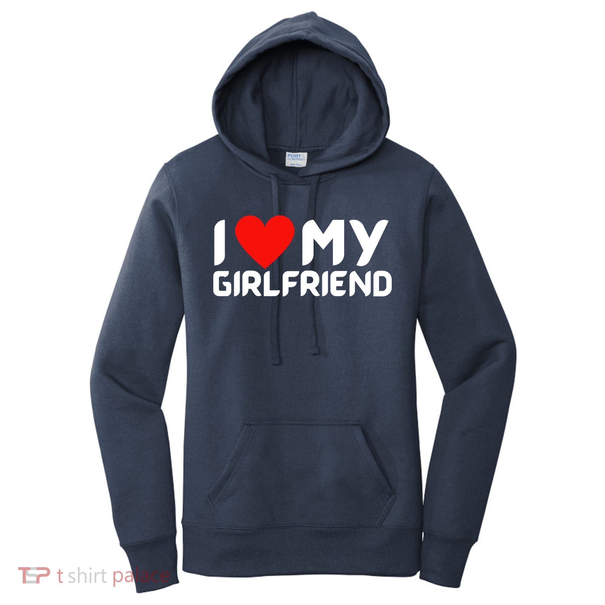 I Love My GF Girlfriend Heart Women's Hoodie