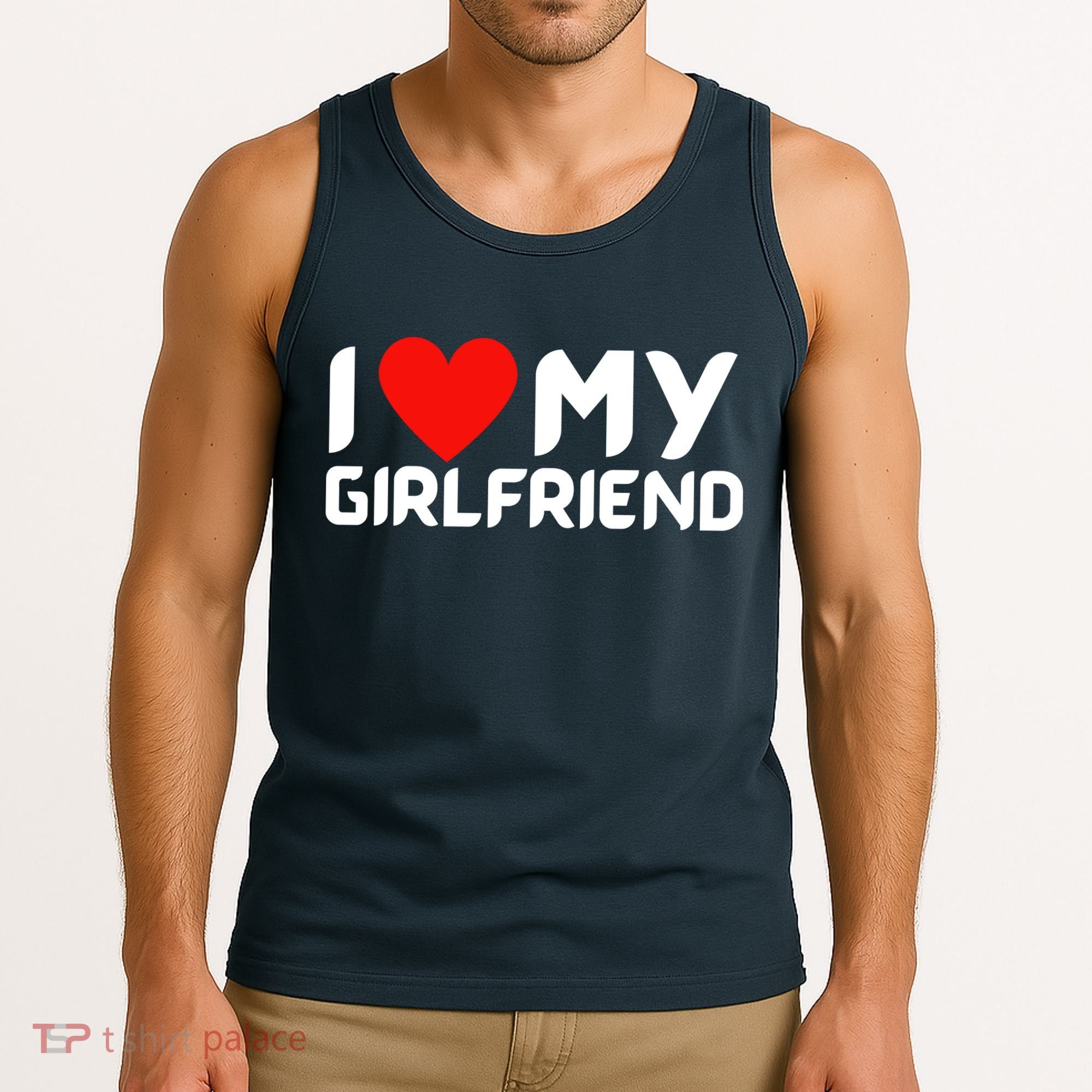 I Love My GF Girlfriend Heart Tank Top