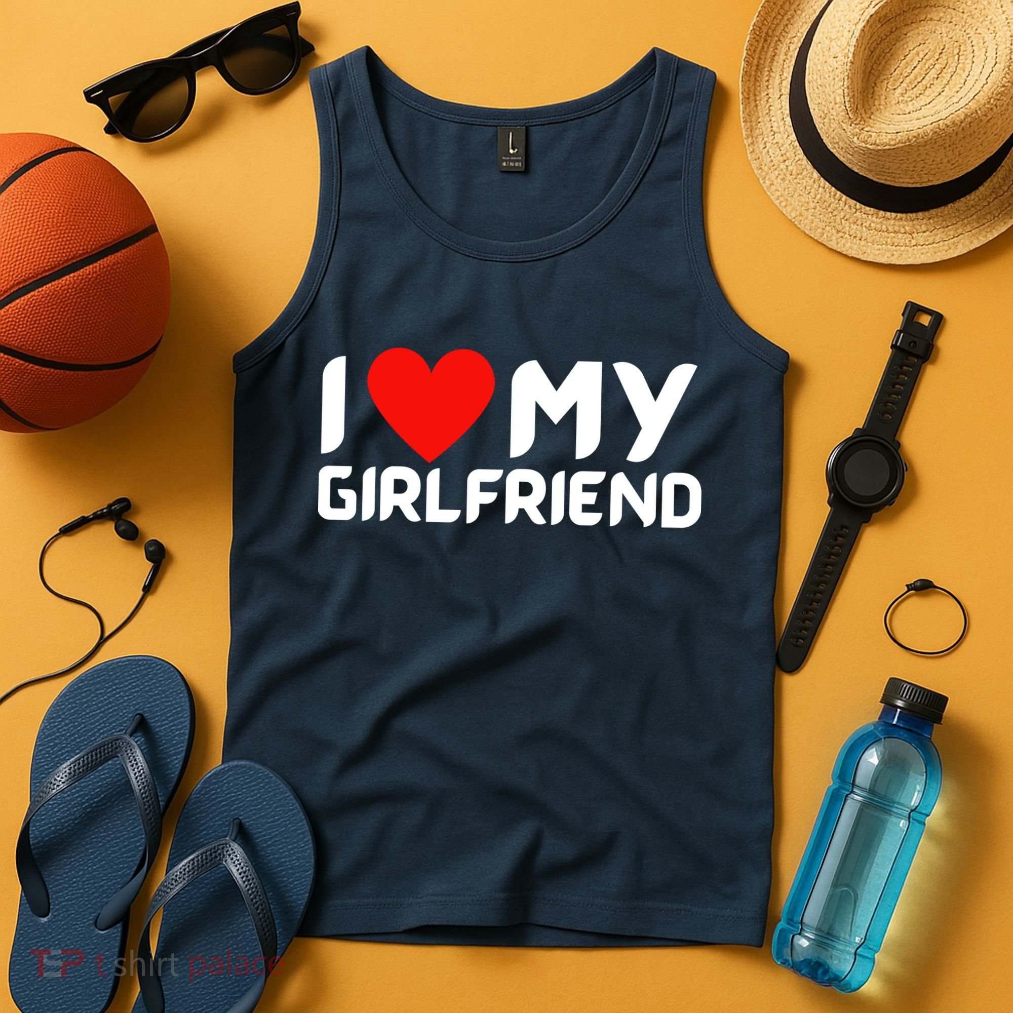 I Love My GF Girlfriend Heart Tank Top