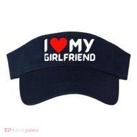 I Love My GF Girlfriend Heart Visor thumb 0