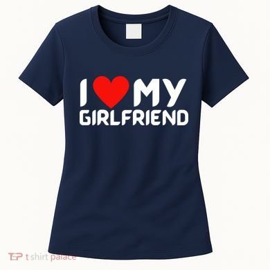 I Love My GF Girlfriend Heart Women's T-Shirt
