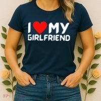 I Love My GF Girlfriend Heart Women's T-Shirt thumb 2