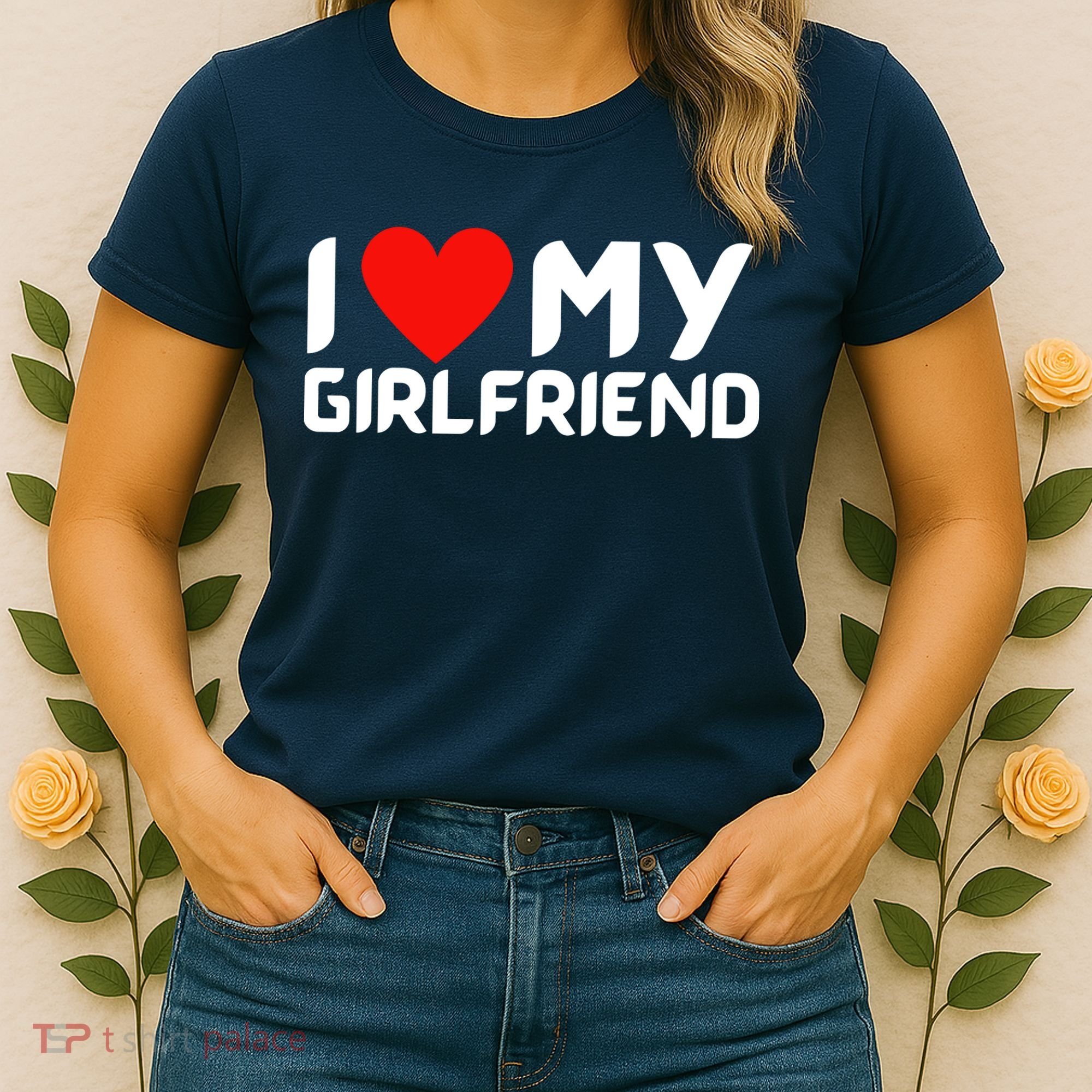 I Love My GF Girlfriend Heart Women's T-Shirt