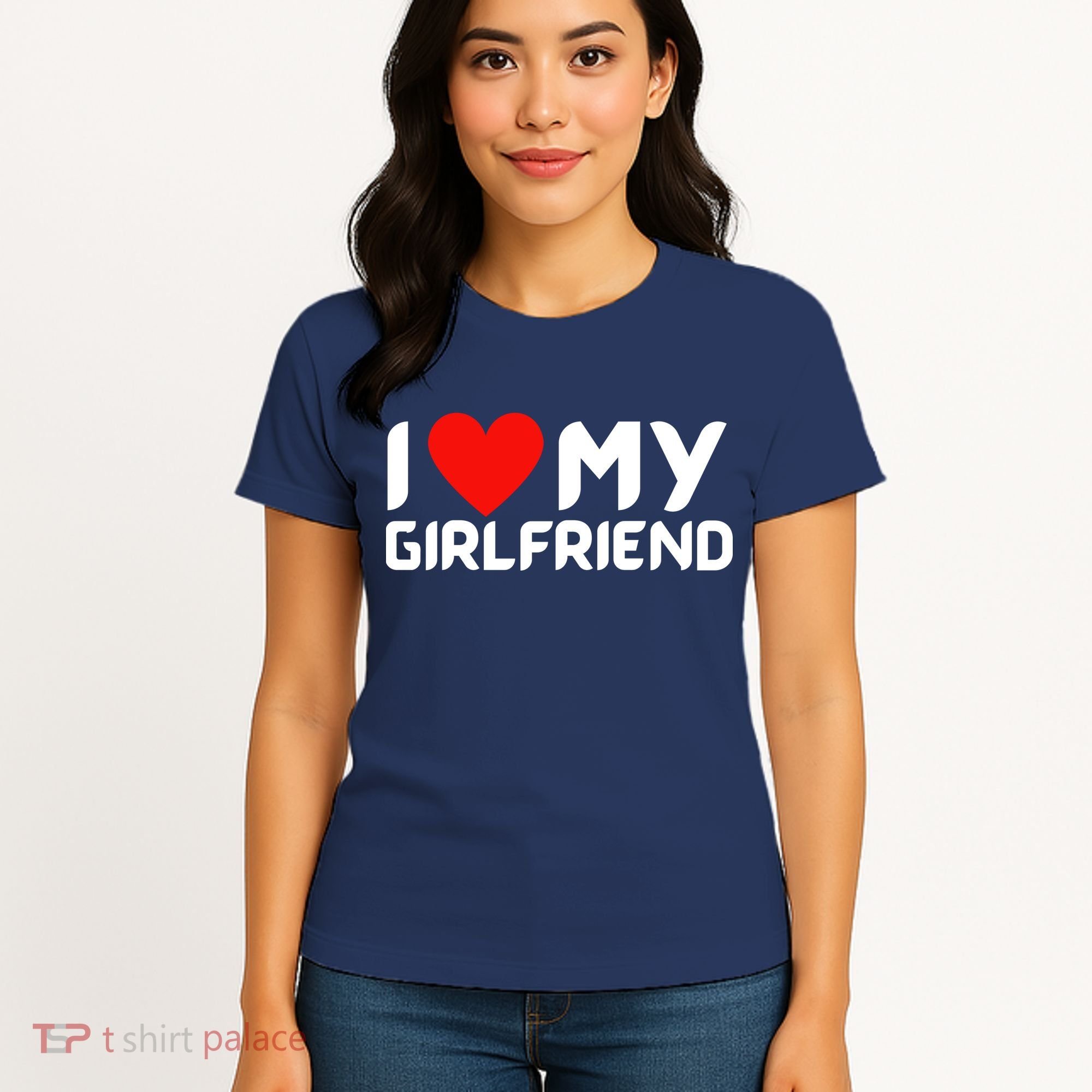 I Love My GF Girlfriend Heart Women's T-Shirt