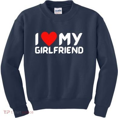 I Love My GF Girlfriend Heart Kids Sweatshirt