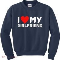 I Love My GF Girlfriend Heart Kids Sweatshirt thumb 0