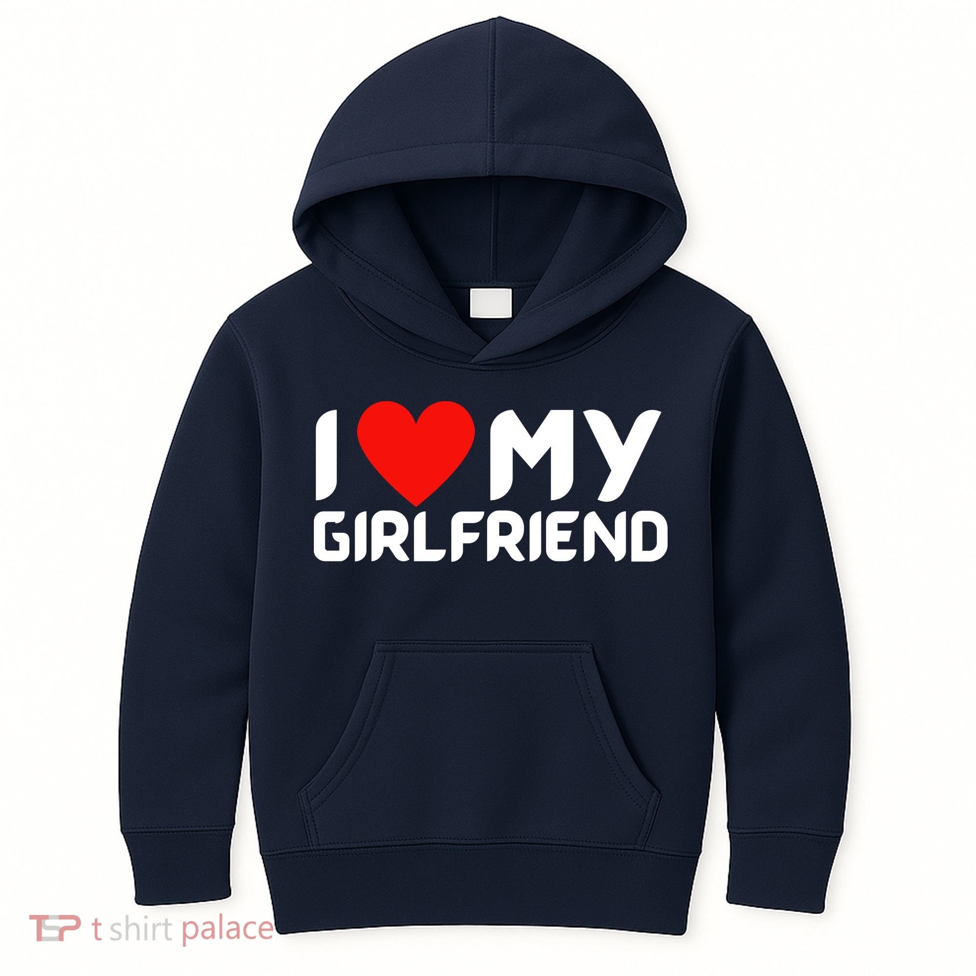 I Love My GF Girlfriend Heart Kids Hoodie