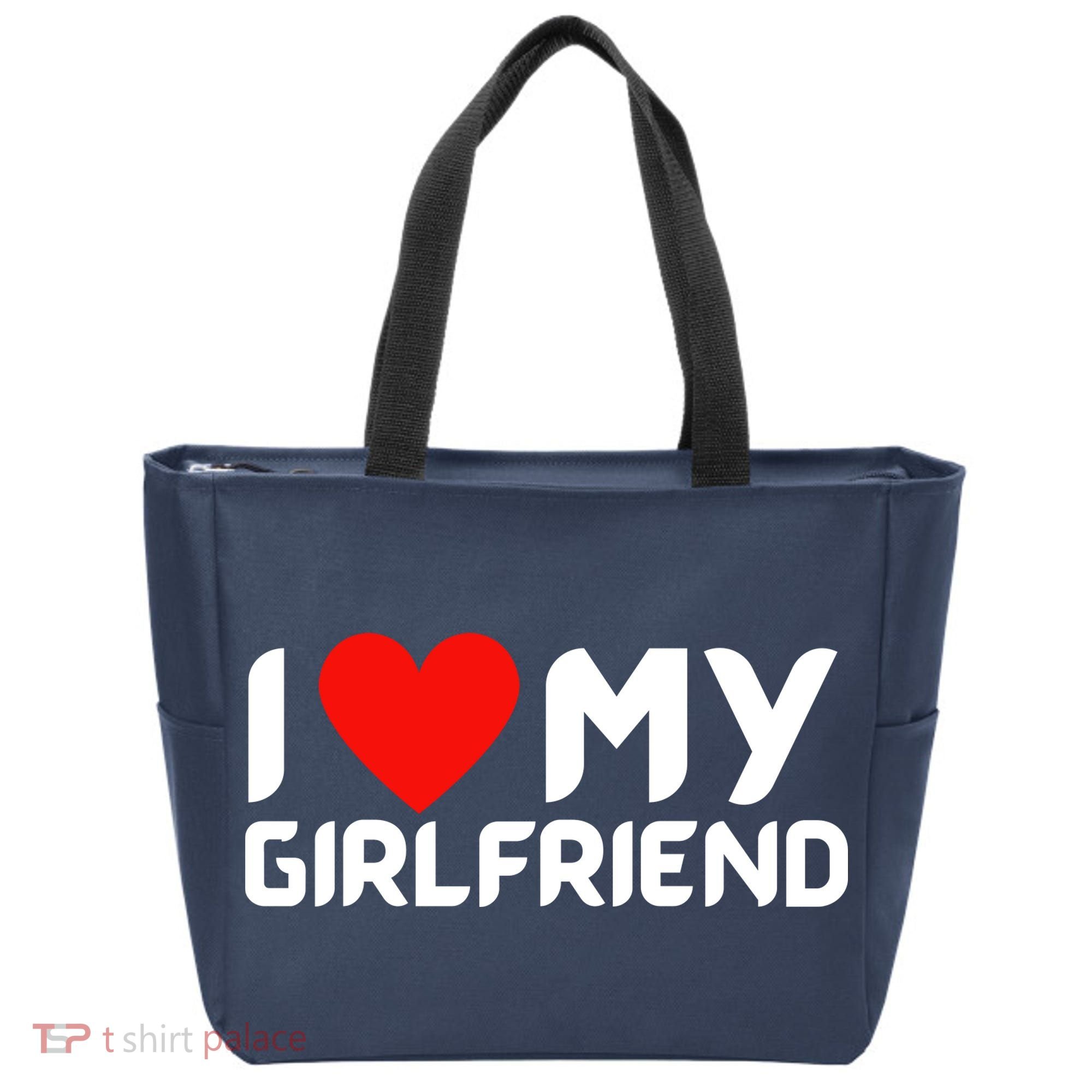 I Love My GF Girlfriend Heart Tote Bag