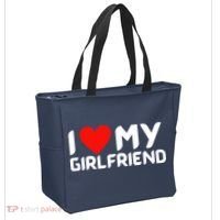 I Love My GF Girlfriend Heart Tote Bag thumb 2