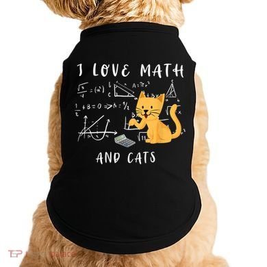 I Love Math And Cats Math Student Mathematician Math Teacher Doggie Tank