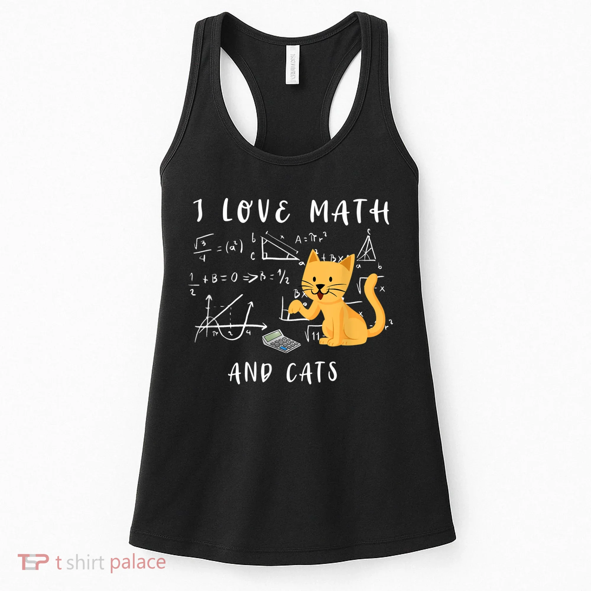 I Love Math And Cats Math Student Mathematician Math Teacher Women's Tank Top