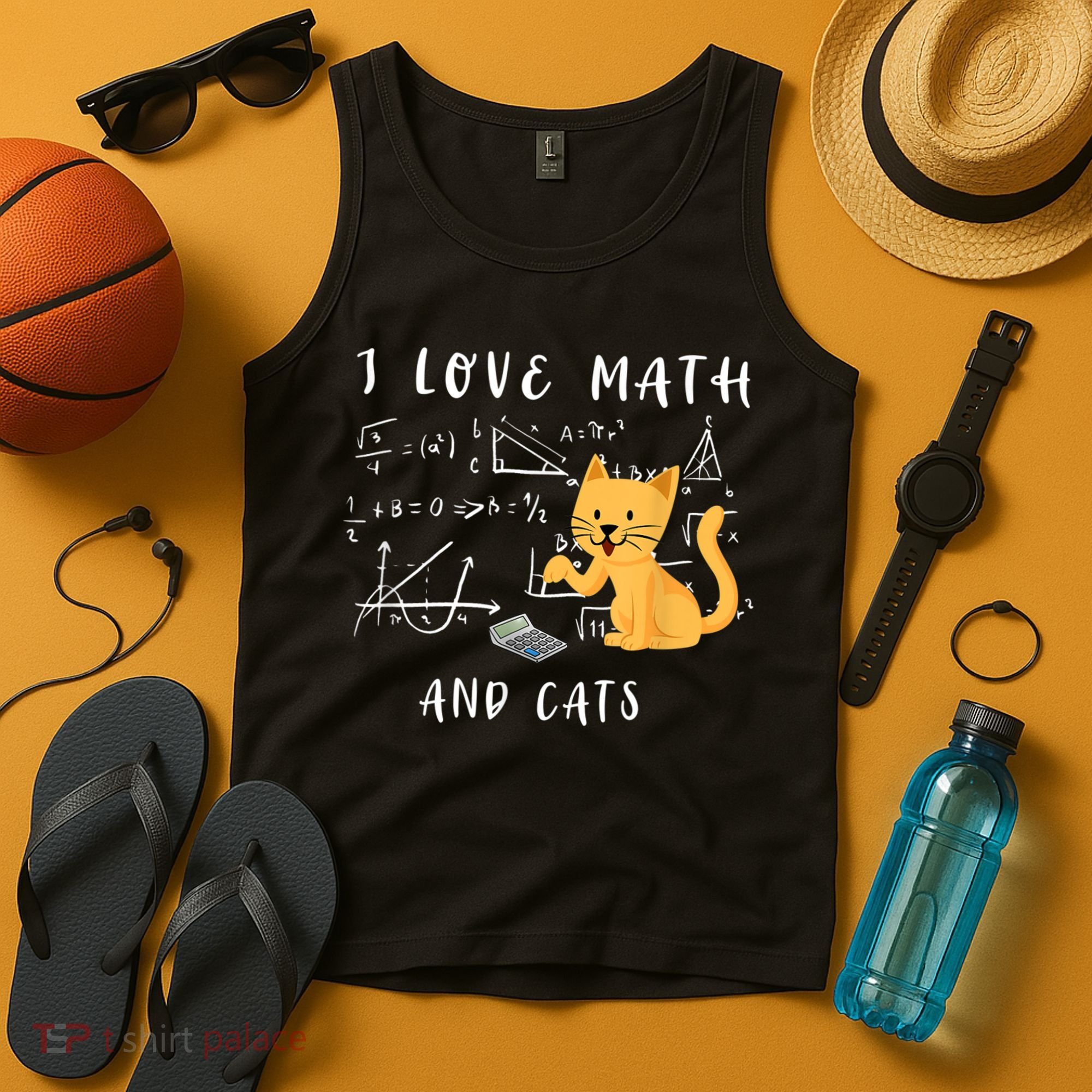 I Love Math And Cats Math Student Mathematician Math Teacher Tank Top