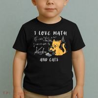 I Love Math And Cats Math Student Mathematician Math Teacher Toddler T-Shirt thumb 2