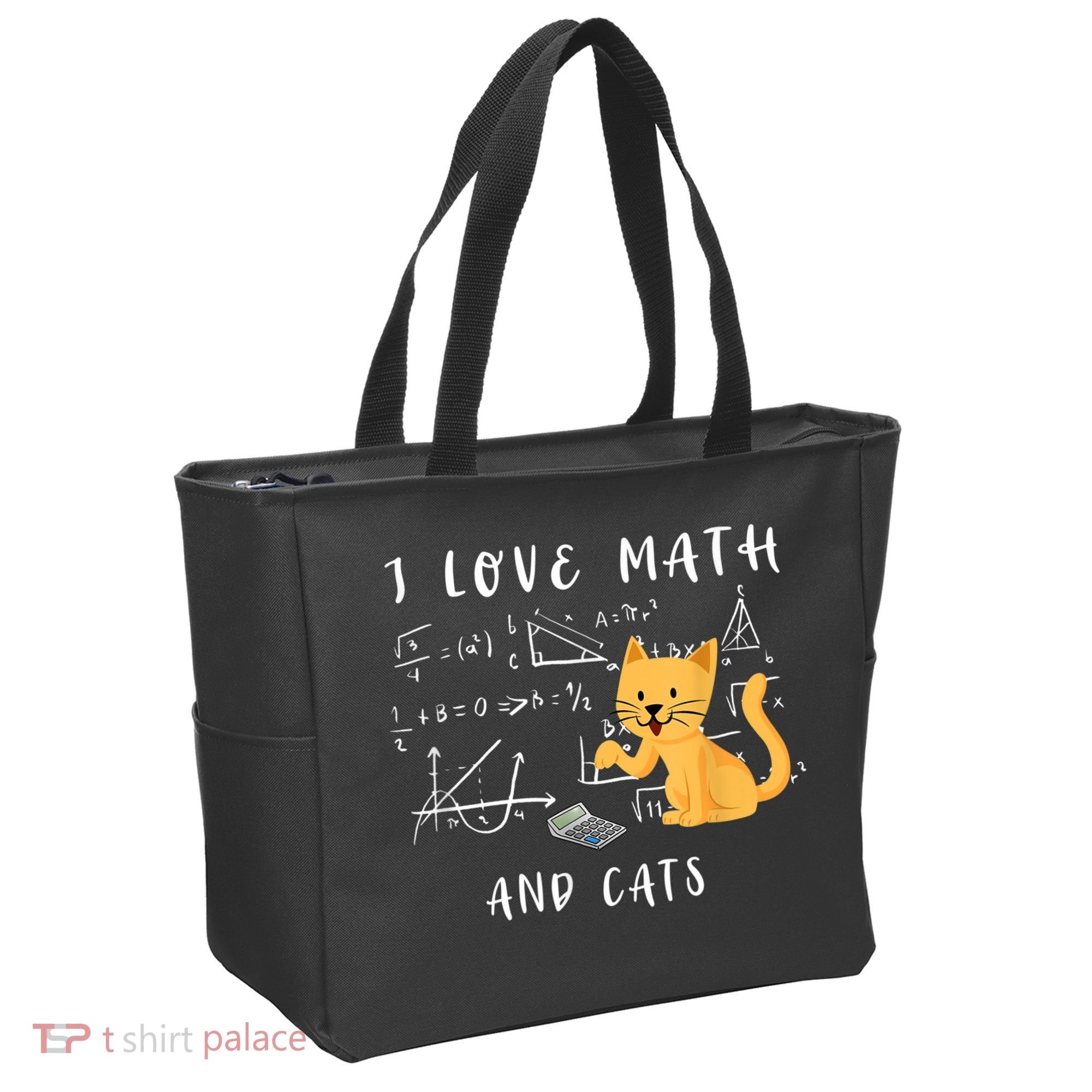 I Love Math And Cats Math Student Mathematician Math Teacher Tote Bag