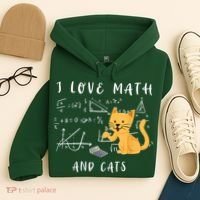 I Love Math And Cats Math Student Mathematician Math Teacher Hoodie thumb 4