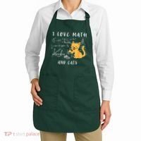 I Love Math And Cats Math Student Mathematician Math Teacher Apron thumb 2