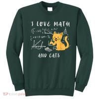I Love Math And Cats Math Student Mathematician Math Teacher Sweatshirt thumb 0