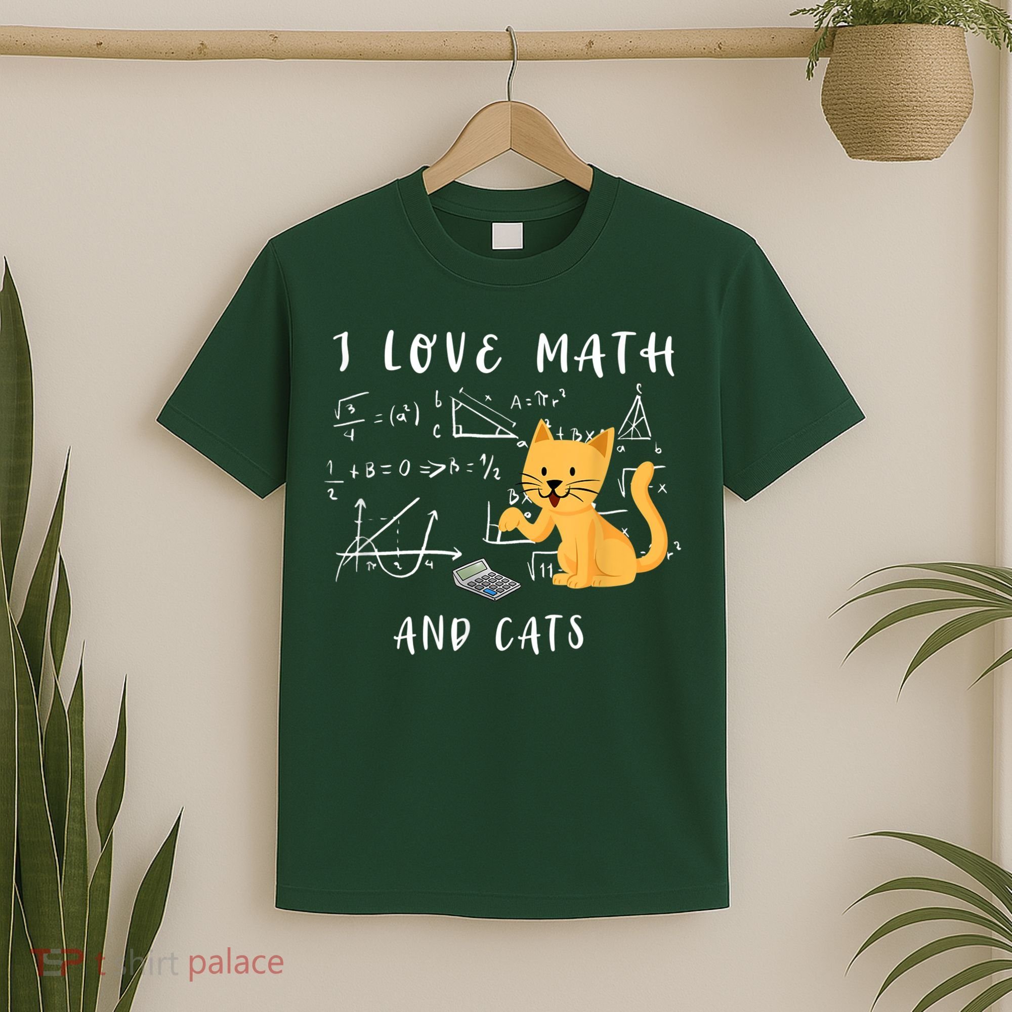 I Love Math And Cats Math Student Mathematician Math Teacher T-Shirt