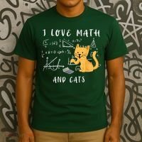 I Love Math And Cats Math Student Mathematician Math Teacher T-Shirt thumb 3