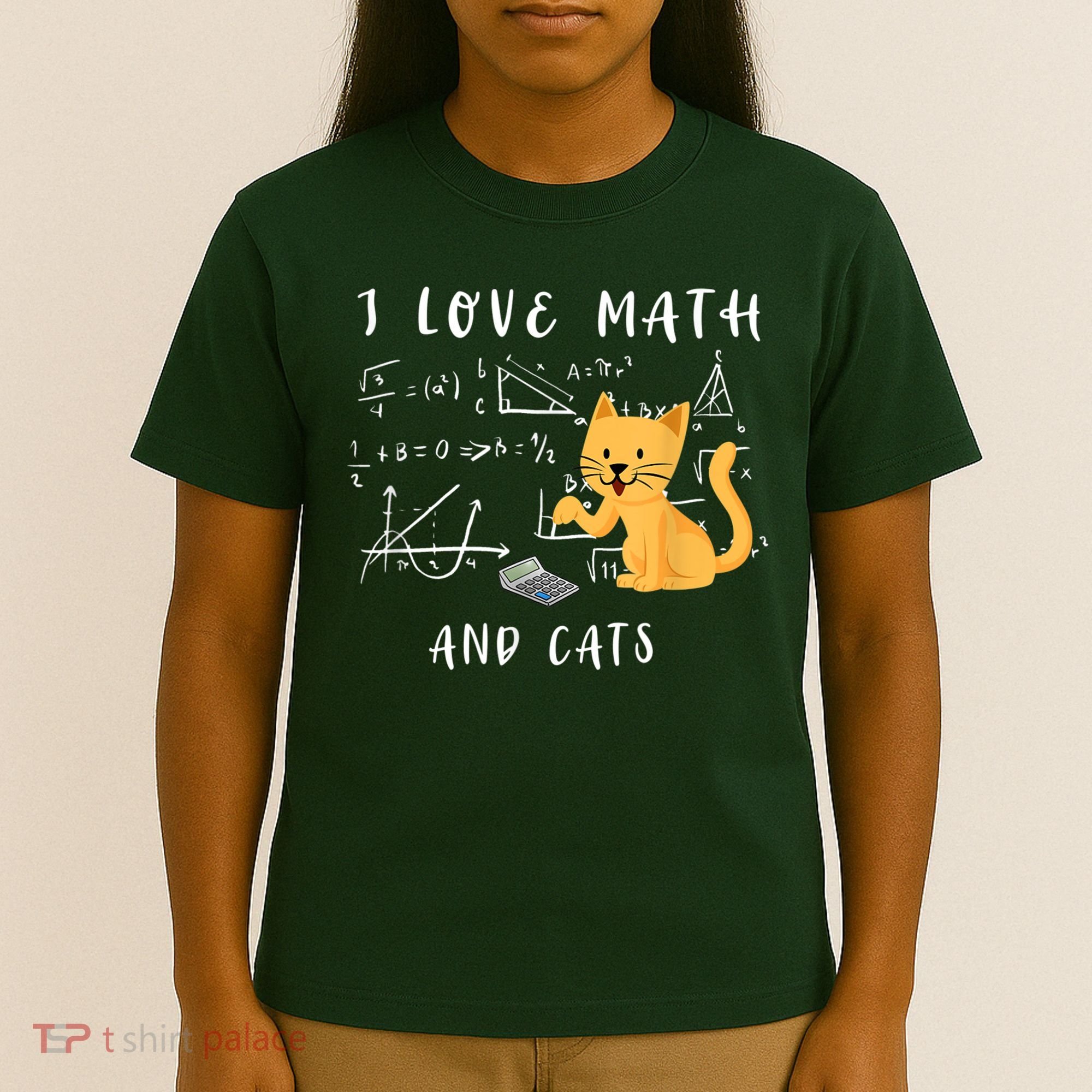 I Love Math And Cats Math Student Mathematician Math Teacher T-Shirt