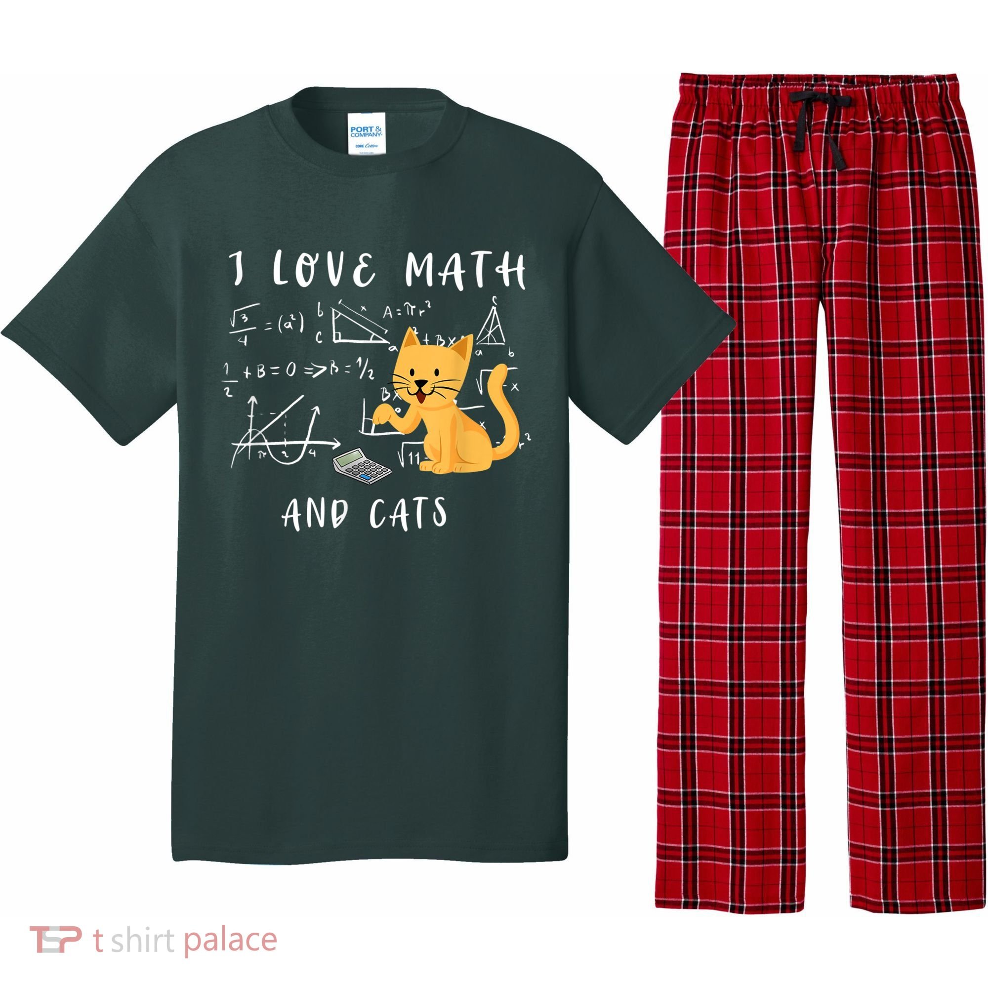 I Love Math And Cats Math Student Mathematician Math Teacher Pajama Set