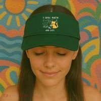 I Love Math And Cats Math Student Mathematician Math Teacher Visor thumb 2