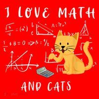I Love Math And Cats Math Student Mathematician Math Teacher Santa Hat thumb 1