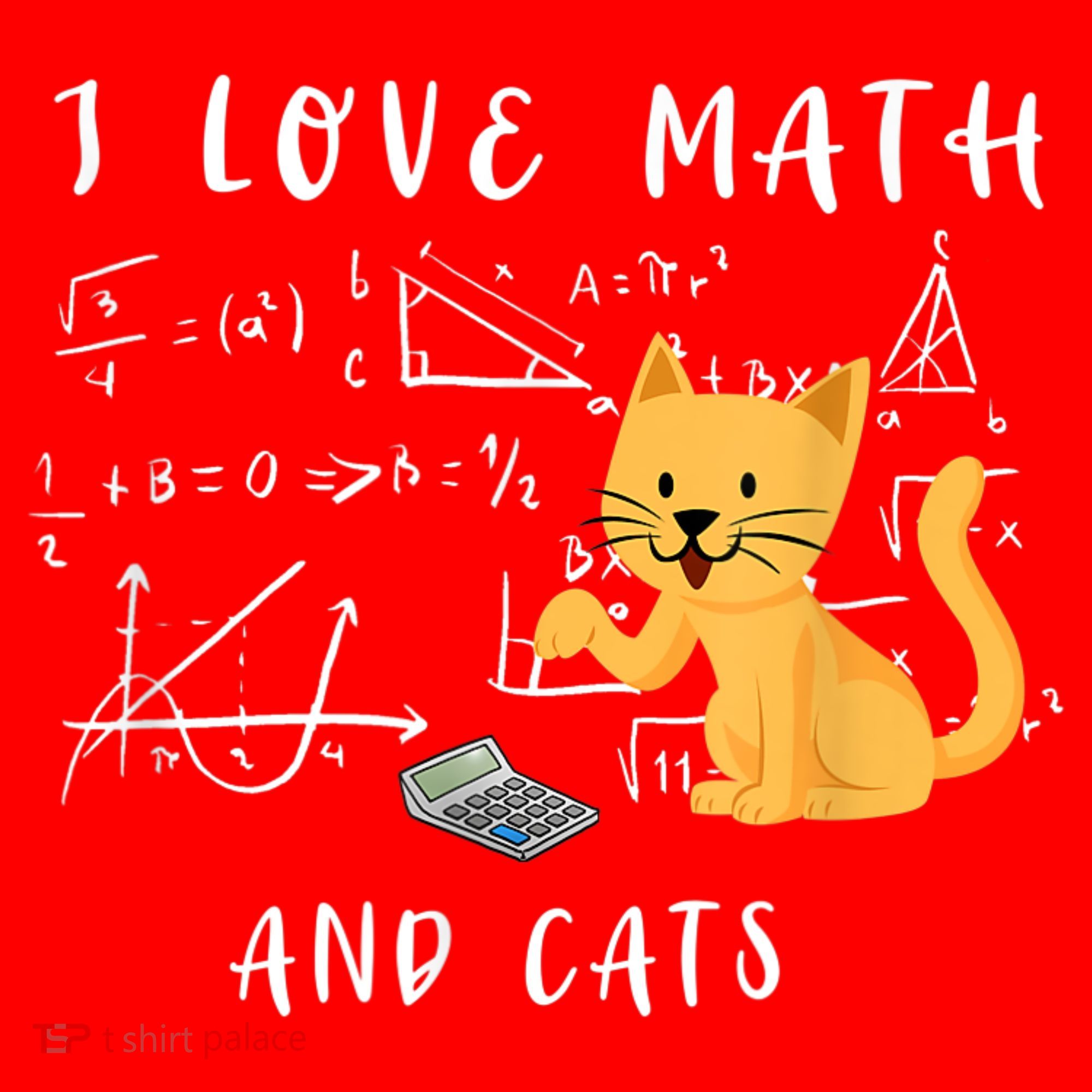 I Love Math And Cats Math Student Mathematician Math Teacher Santa Hat
