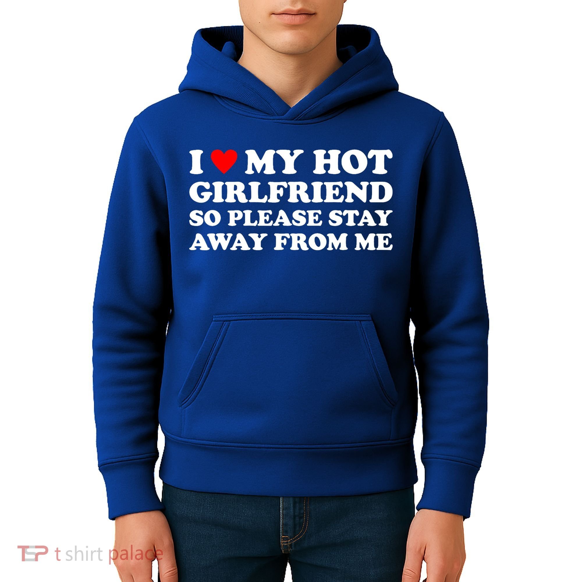 I Love My Hot Girlfriend So Please Stay Away From Me Kids Hoodie