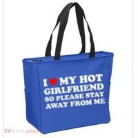 I Love My Hot Girlfriend So Please Stay Away From Me Tote Bag thumb 2