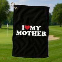 I Love My Mother Golf Towel thumb 1