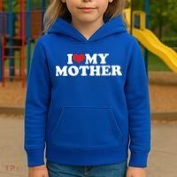 I Love My Mother Kids Hoodie thumb 3