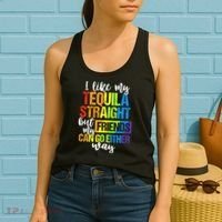 I Like My Tequila Straight But My Friends Can Go Either Way Women's Tank Top thumb 2