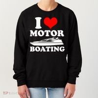 I Love Motor Boating Funny Boater Women's Sweatshirt thumb 0