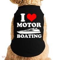 I Love Motor Boating Funny Boater Doggie Tank thumb 0