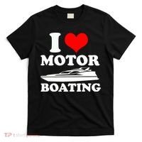 I Love Motor Boating Funny Boater T-Shirt thumb 0