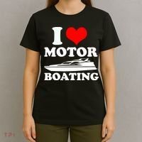 I Love Motor Boating Funny Boater T-Shirt thumb 4