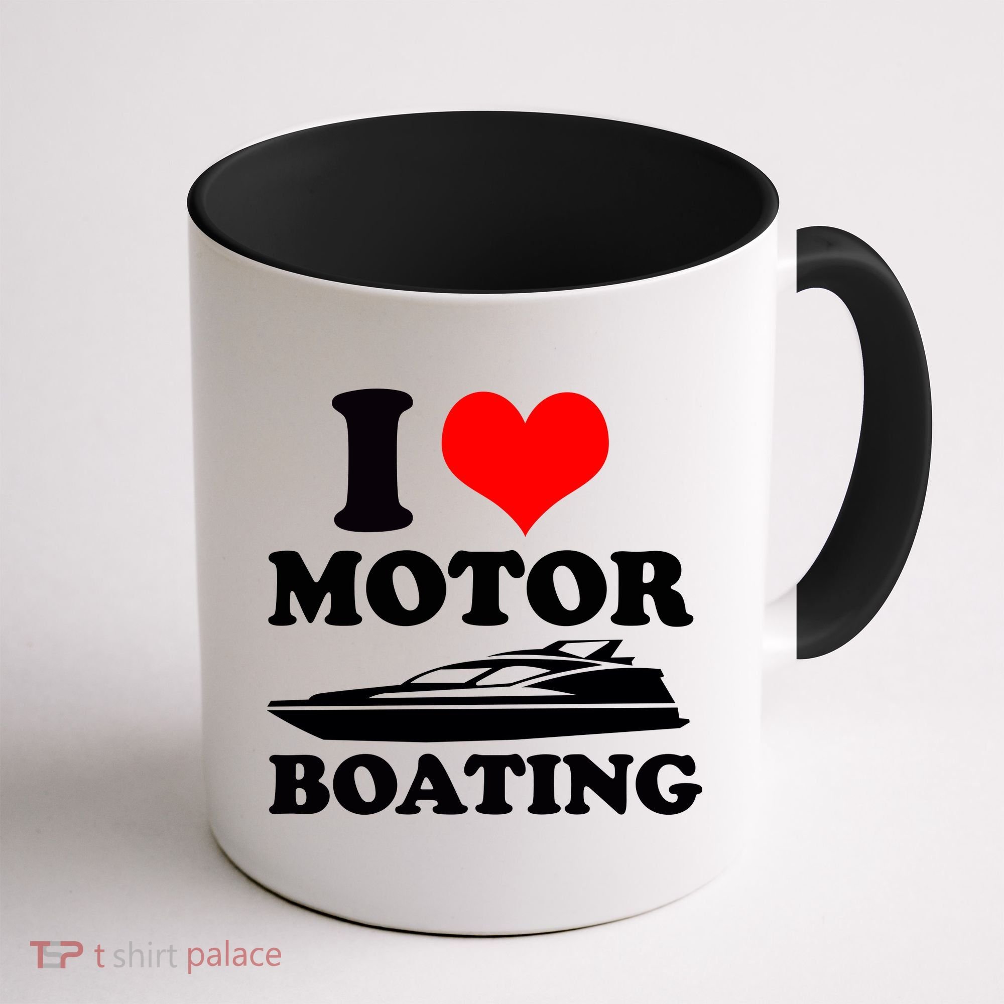 I Love Motor Boating Funny Boater Coffee Mug