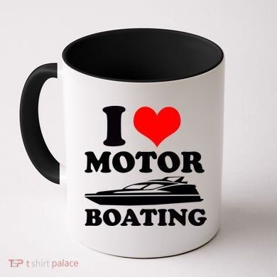 I Love Motor Boating Funny Boater Coffee Mug