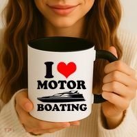 I Love Motor Boating Funny Boater Coffee Mug thumb 3