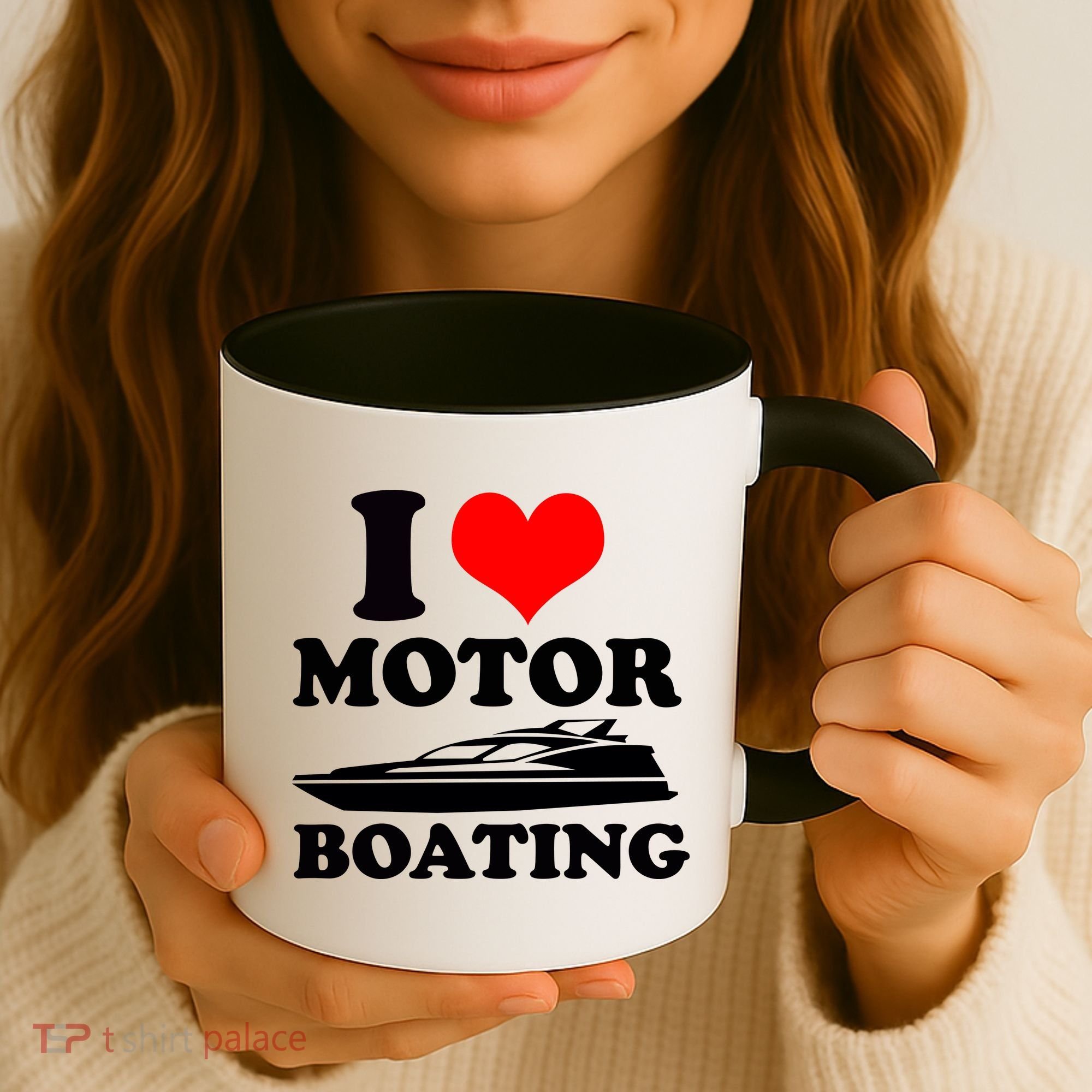 I Love Motor Boating Funny Boater Coffee Mug